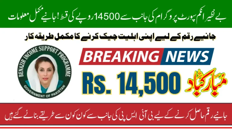 BISP 14500 May 2025 Payment Status Verification By 2 Methods Using CNIC Know Full Guideline