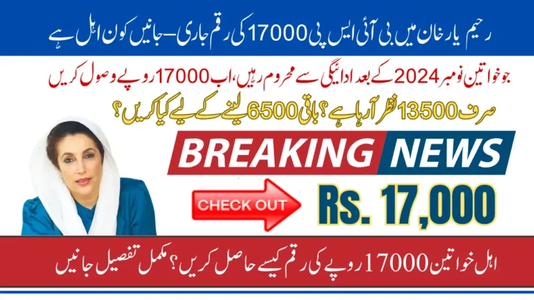 BISP 17000 Payment Released In Rahim Yar Khan Who Missed Previous Installments Know Who Is Eligible
