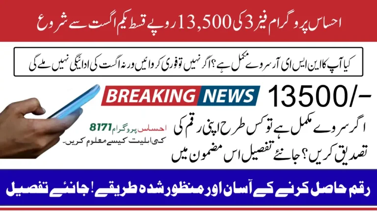 8171 Ehsaas Program Phase 3 November 13500 Announced For NSER Completed Beneficiaries Know Status Check Methods