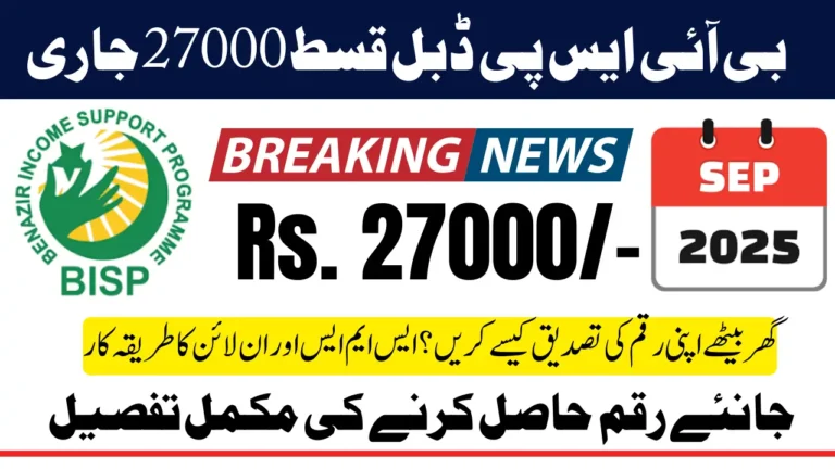 BISP Double Payment 27000 September 2025 Know Step-By-Step Guide To Check Status And Receiving Method 2025