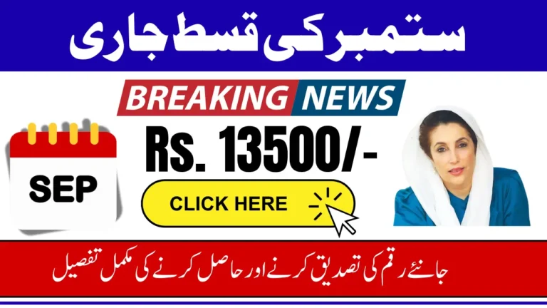 BISP 8171 Payment Resumption September 2025 – Step-by-Step Method To Check Eligibility And Receive 13500