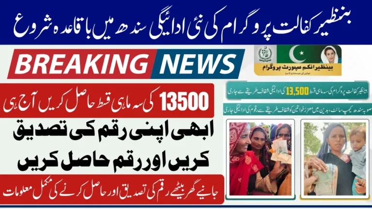 Benazir Kafalat Payment In Sindh Has Been Started Via Campsite Of October 2025 Know Full Details