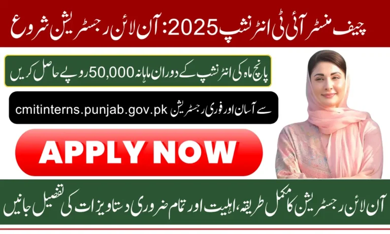 CMitinterns.punjab.gov.pk Registration Online Who Meet The Required Criteria Know Step-By-Step Method 2025