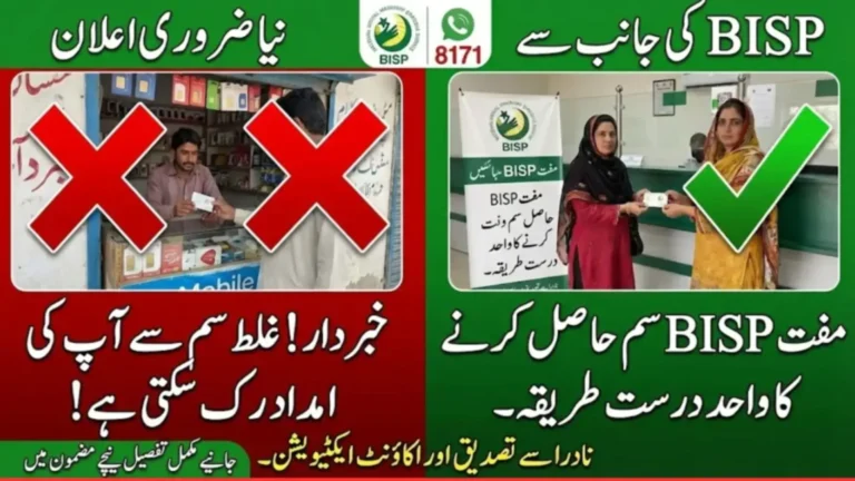 BISP 8171 Important Announcement: Get Your Social Protection Wallet SIM Free Only from BISP Offices or Campsites