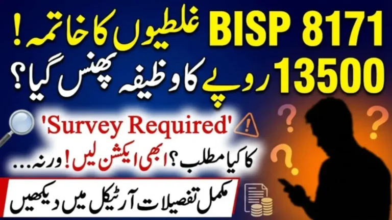 BISP 8171 Latest Update 2026: How to Fix Record Not Found Or Complete Survey Errors — Rs. 13500 Payment Guide For New Beneficiaries