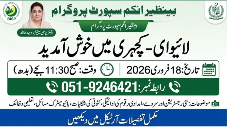 Benazir Income Support Programme Live E-Kachehri 2026 with Chairperson Rubina Khalid About Enrollment, Payments & Problem-Solution On 18 Feb