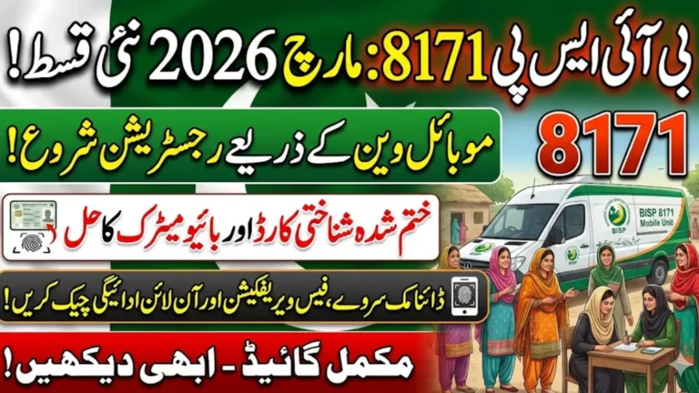 Not Receiving Payments? BISP 8171 Online Apply and CNIC Verification Method For March 2026