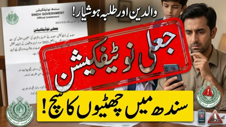 Sindh Government Clarifies Holiday Extension Notification 2026 Full Guide